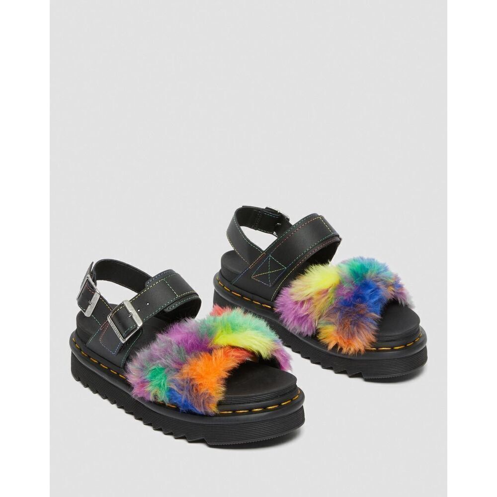 NWT Dr. Martens Voss ll Fluffy Sandals women’s size 6 Retail $100.00